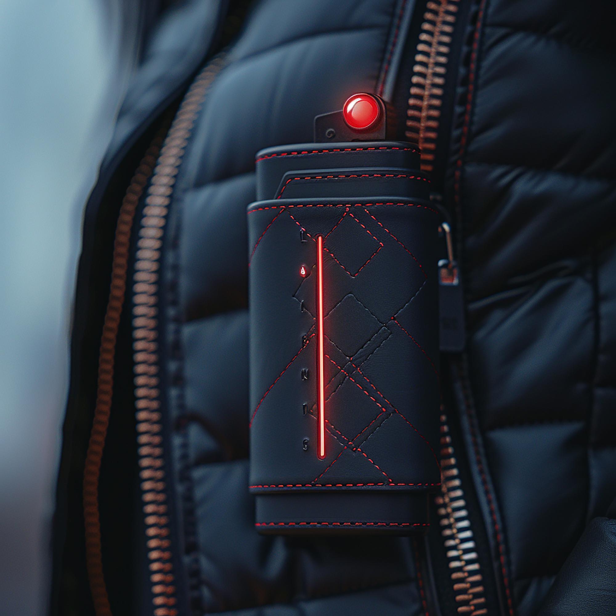 Black jacket with neon embroidered patch